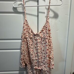 Volcom Floral Camisole in Cream and Pink